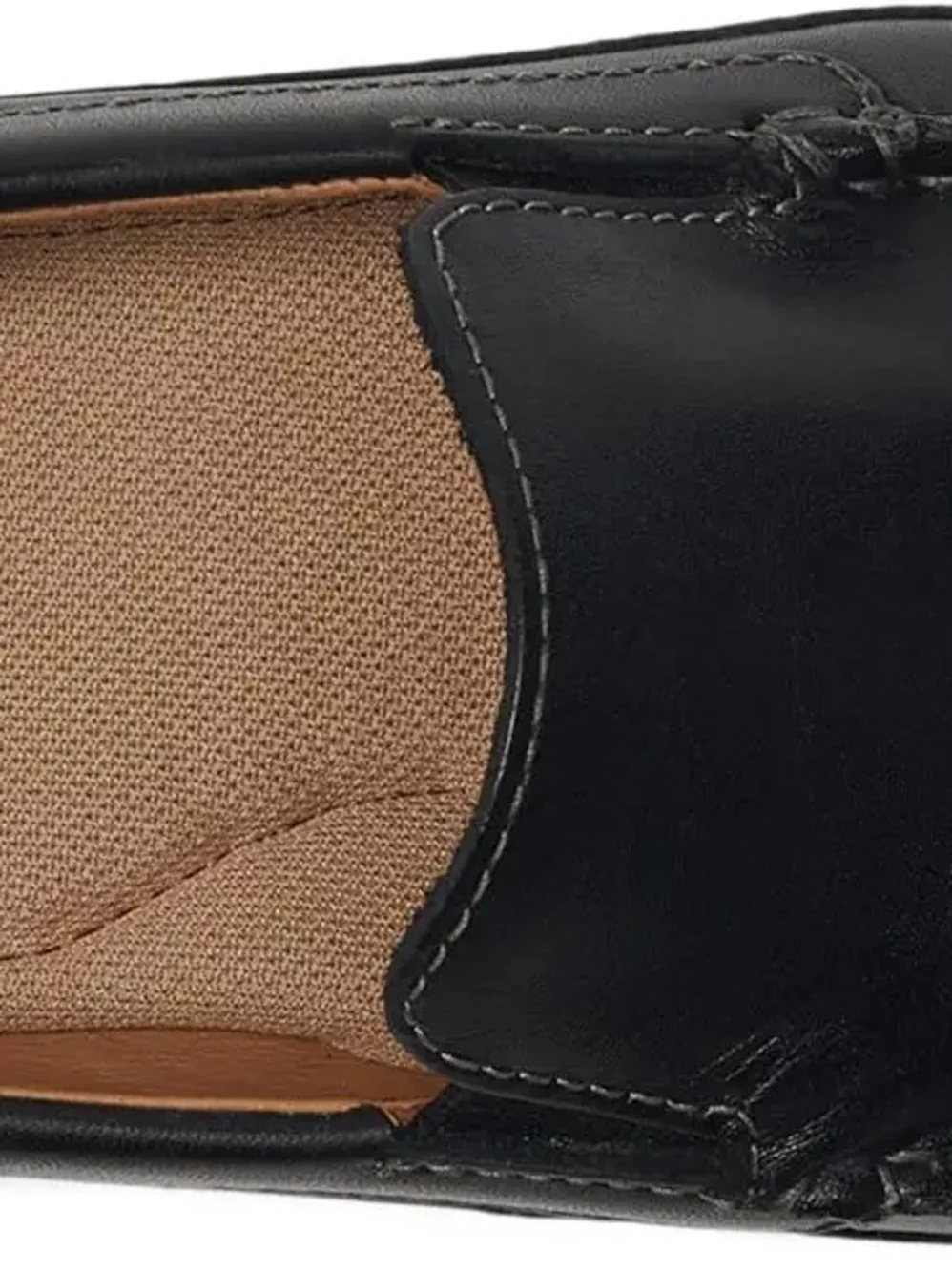 Johnston & Murphy Boy's Black Leather Slip-On Driving Loafers